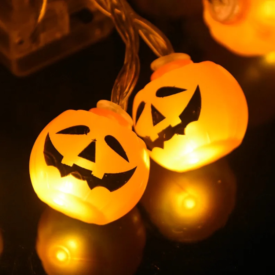 Luminária De Led Varal Decorativo Halloween Dia Das Bruxas Decoração Ambiente Varal De Led 2 Metros